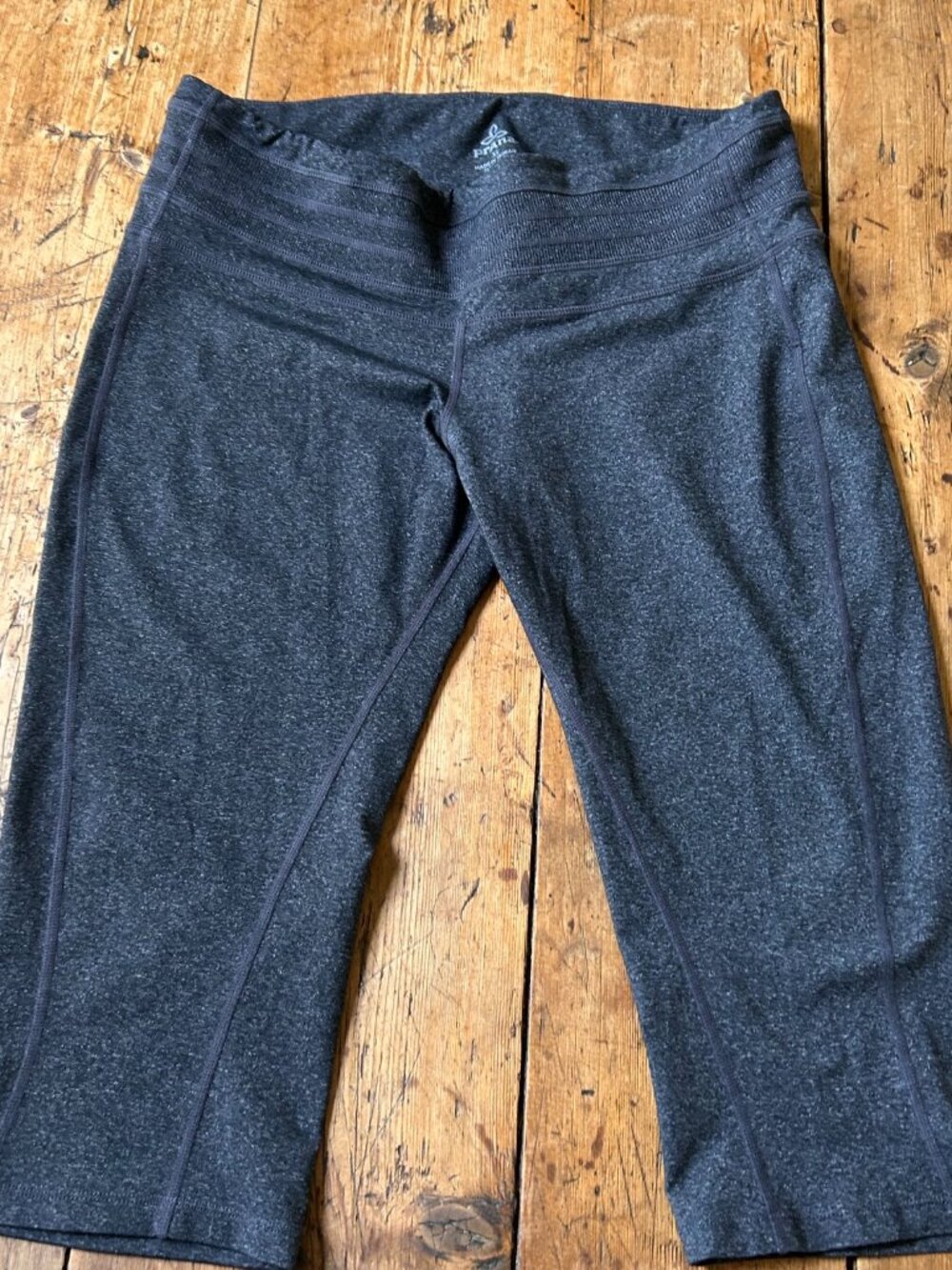 Prana Cropped Yoga Workout Pants - XL - Charcoal Gray